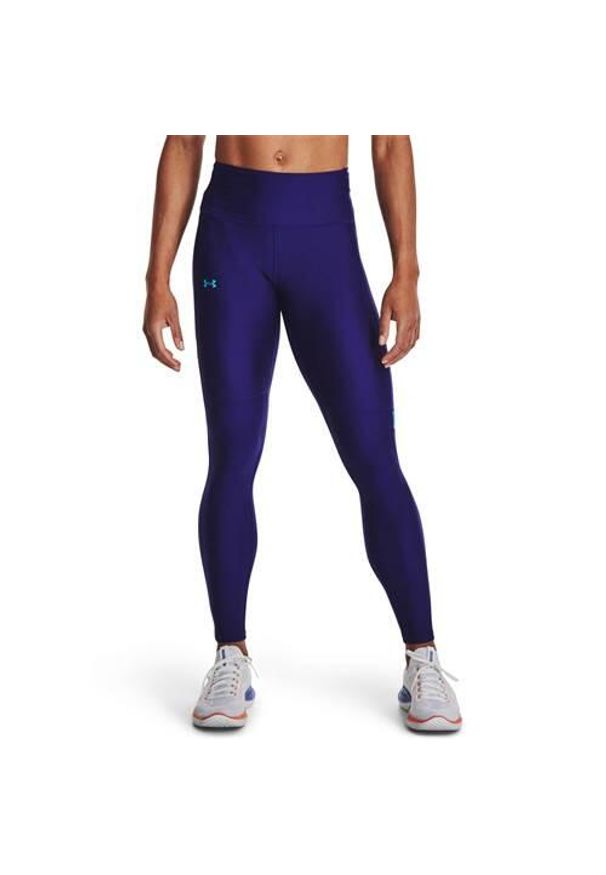 Legginsy treningowe damskie Under Armour Mesh Panel Leg. Kolor: fioletowy. Materiał: syntetyk, materiał. Sport: turystyka piesza