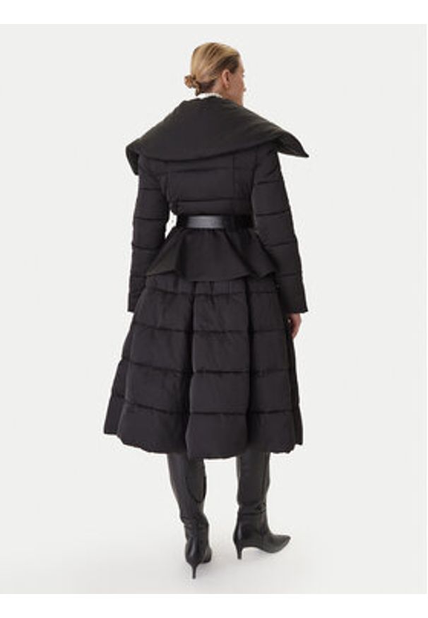 Elisabetta Franchi Płaszcz zimowy PI-86Z-56E2-V790 Czarny Regular Fit. Kolor: czarny. Materiał: syntetyk. Sezon: zima