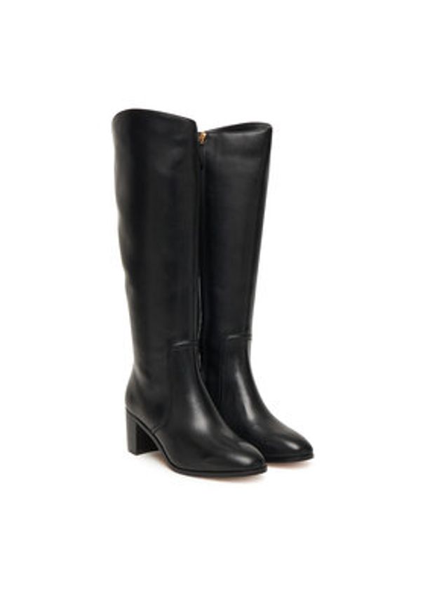 Lauren Ralph Lauren - LAUREN RALPH LAUREN Kozaki Charly Bo Tal 802967813001 Czarny. Kolor: czarny. Materiał: skóra