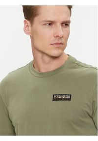 Napapijri T-Shirt Iaato NP0A4HFZ Zielony Regular Fit. Kolor: zielony. Materiał: bawełna #3