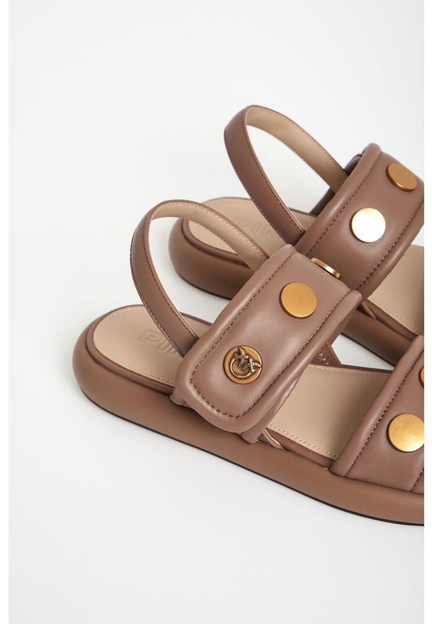 Pinko - Sandały damskie skórzane PINKO. Materiał: skóra