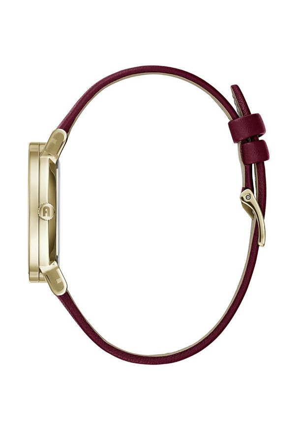 Furla Zegarek damski kolor bordowy. Kolor: czerwony. Materiał: materiał, skóra