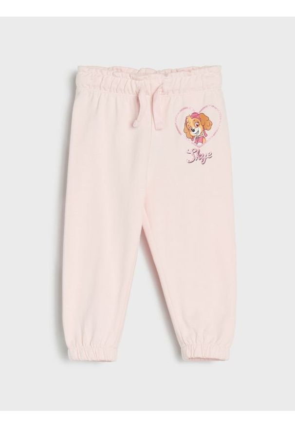 Sinsay - Spodnie z polarem PAW Patrol - różowy. Kolor: różowy. Materiał: polar