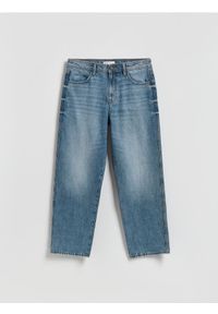 Reserved - Jeansy baggy z efektem sprania - niebieski. Kolor: niebieski