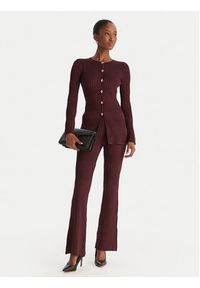 Marciano Guess Spodnie materiałowe 5YGB29 5881Z Bordowy Regular Fit. Kolor: czerwony. Materiał: wiskoza #2