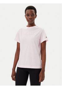 Champion T-Shirt 117650 Różowy Slim Fit. Kolor: różowy. Materiał: bawełna