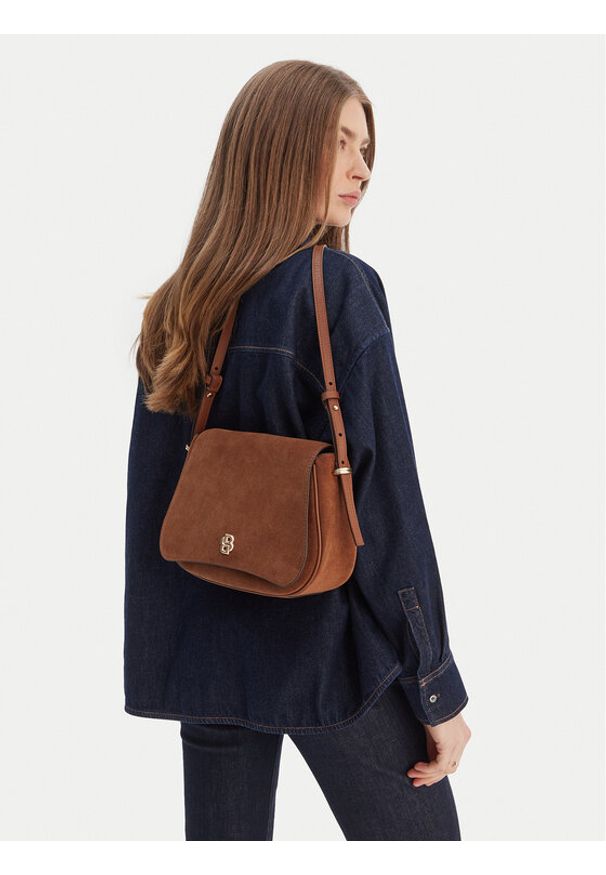 BOSS Torebka Boss Beyond Saddle S 50557963 Brązowy. Kolor: brązowy. Materiał: zamszowe, skórzane