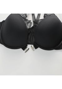 Intica - Biustonosz push-up koronkowy z regulowanymi ramiączkami Floriana. Kolor: czarny. Materiał: koronka. Wzór: aplikacja, koronka #7