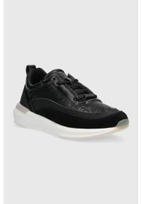Calvin Klein sneakersy FLEXI RUNNER LACE UP - EPI MONO kolor czarny HW0HW01662. Nosek buta: okrągły. Zapięcie: sznurówki. Kolor: czarny. Materiał: guma #4