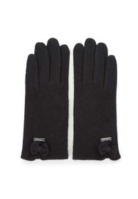 Wittchen - Damskie rękawiczki wełniane z kokardką. Kolor: czarny. Materiał: wełna. Wzór: aplikacja. Sezon: zima #3