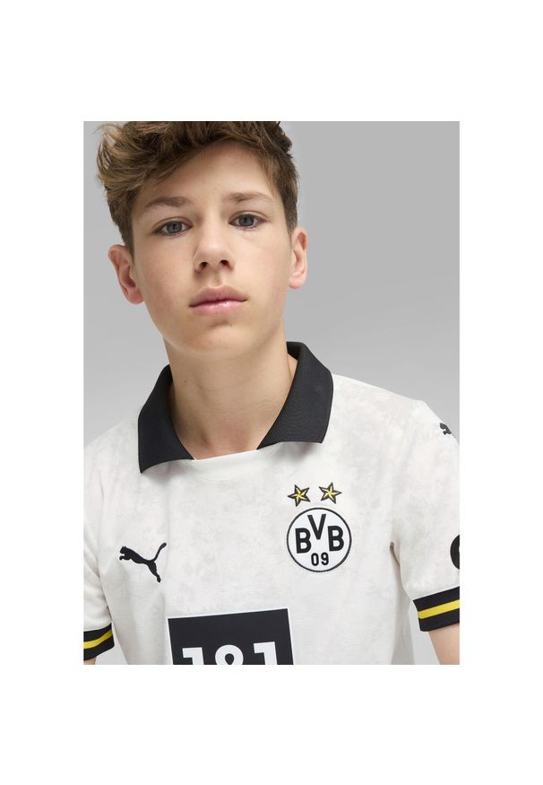 Puma - Młodzieżowa koszulka dodatkowa Borussia Dortmund 24/25 PUMA White. Kolor: biały. Materiał: materiał