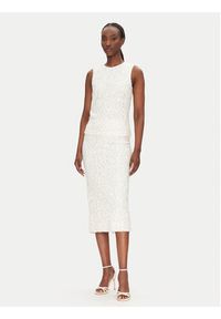 ViCOLO Spódnica midi TS0397 Biały Regular Fit. Kolor: biały. Materiał: syntetyk #4