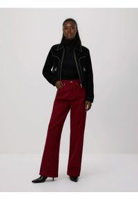 Reserved - Jeansy straight fit - czerwony. Kolor: czerwony #1