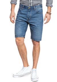 Lee - LEE 5POCKET SHORT MĘSKIE SPODENKI KRÓTKIE SOFT MID ALISO L73ELJGJ. Materiał: jeans. Długość: krótkie #9