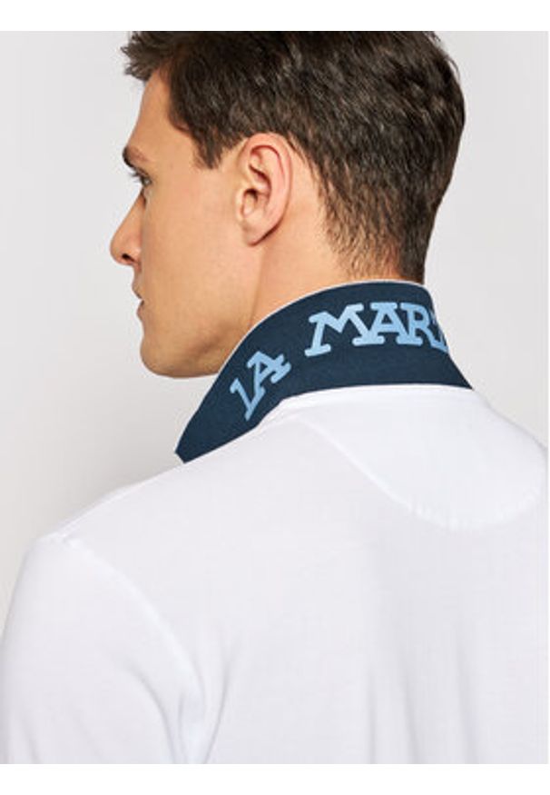 La Martina Polo CCMP01 PK001 Biały Regular Fit. Typ kołnierza: polo. Kolor: biały. Materiał: bawełna