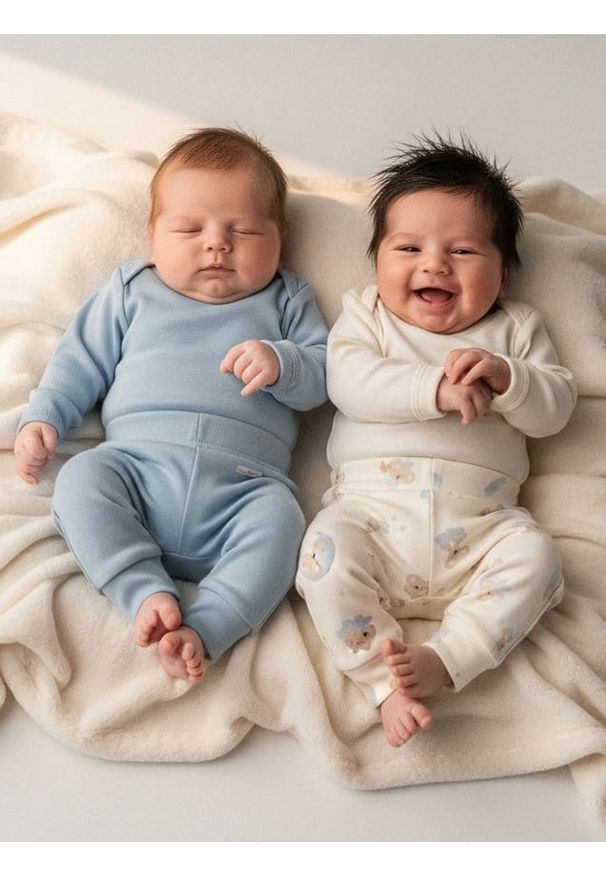 Sinsay - Bawełniane legginsy 2 pack - kremowy. Kolor: kremowy. Materiał: bawełna