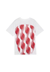 Puma - Młodzieżowa koszulka przedmeczowa z krótkim rękawem Girona FC PUMA White Red. Kolor: czerwony, biały, wielokolorowy. Długość rękawa: krótki rękaw. Długość: krótkie. Sport: piłka nożna