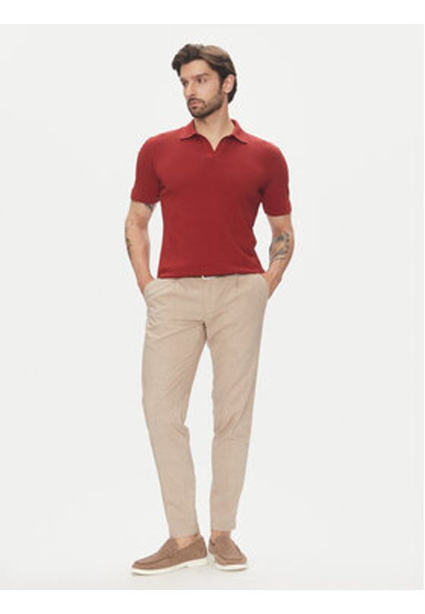 Marc O'Polo Polo 523 2091 53026 Czerwony Regular Fit. Typ kołnierza: polo. Kolor: czerwony. Materiał: bawełna
