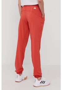 adidas Performance Spodnie damskie kolor czerwony. Kolor: czerwony. Materiał: materiał #4