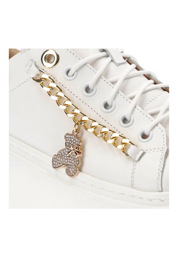 DAMISS - Białe Sneakersy Damiss Wygodne Skórzane Buty. Kolor: biały. Materiał: skóra. Szerokość cholewki: normalna. Styl: sportowy