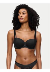 Triumph Biustonosz z fiszbiną Palina Moonlight Kiss 10224803 Czarny. Kolor: czarny. Materiał: syntetyk #1