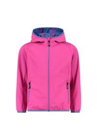 Kurtka softshell dziecięca CMP Fix Hood. Kolor: różowy. Materiał: softshell. Styl: sportowy