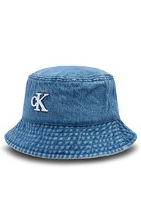 Calvin Klein Kapelusz Bucket Block Denim K60K612380 Niebieski. Kolor: niebieski. Materiał: bawełna