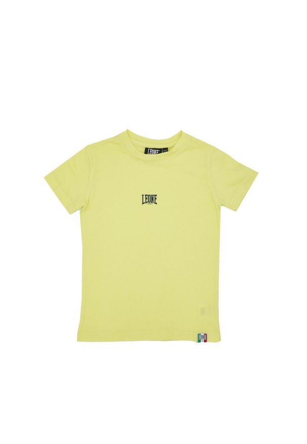 LEONE 1947 APPAREL - Dziecięca koszulka z krótkim rękawem basic z małym logo. Kolor: wielokolorowy, żółty, zielony. Długość rękawa: krótki rękaw. Długość: krótkie. Sport: joga i pilates