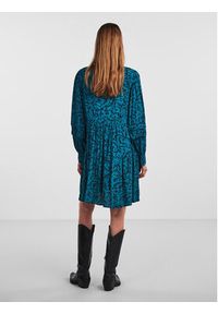 YAS Sukienka koszulowa 26030607 Niebieski Regular Fit. Kolor: niebieski. Materiał: wiskoza. Typ sukienki: koszulowe