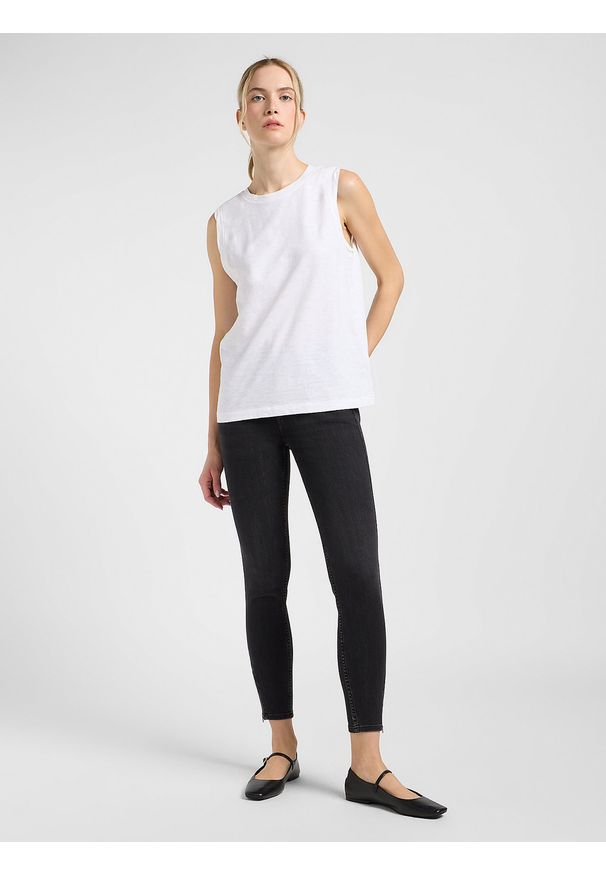 Lee - LEE DAMSKIE SPODNIE JEANSOWE LEE SCARLETT HIGH ZIP TRUE TO BLACK 112365074