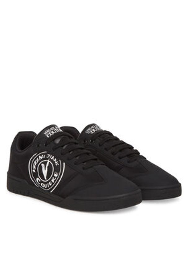 Versace Jeans Couture Sneakersy 78YA3SD1 Czarny. Kolor: czarny. Materiał: materiał