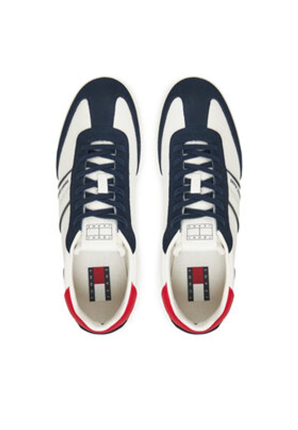 Tommy Jeans Sneakersy Tjm Retro Runner Cleated EM0EM01619 Biały. Kolor: biały. Materiał: skóra