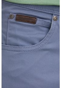 Wrangler spodnie męskie proste. Kolor: niebieski. Materiał: tkanina