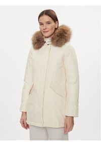 Woolrich Kurtka puchowa Arctic Raccoon CFWWOU0538FRUT0001 Écru Regular Fit. Materiał: bawełna