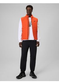 4f - 4F Bluza dresowa nierozpinana bez kaptura męska - biała M. Okazja: na co dzień. Typ kołnierza: bez kaptura. Kolor: biały. Materiał: dresówka. Styl: casual, klasyczny, sportowy #2