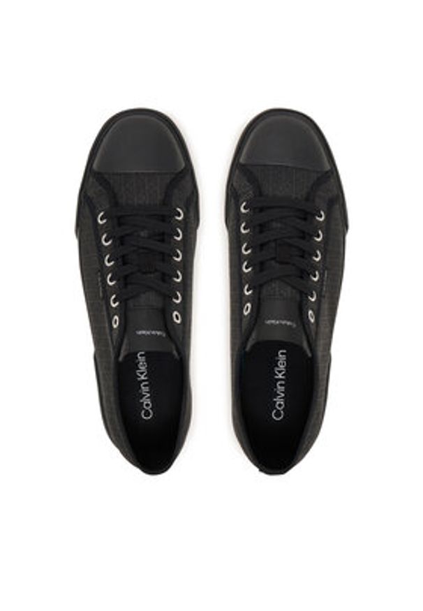 Calvin Klein Trampki Vulc Laceup Cv Aop HM0HM02122 Czarny. Kolor: czarny. Materiał: materiał