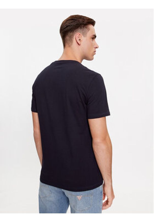 Guess T-Shirt M4RI30 J1314 Granatowy Slim Fit. Kolor: niebieski. Materiał: bawełna