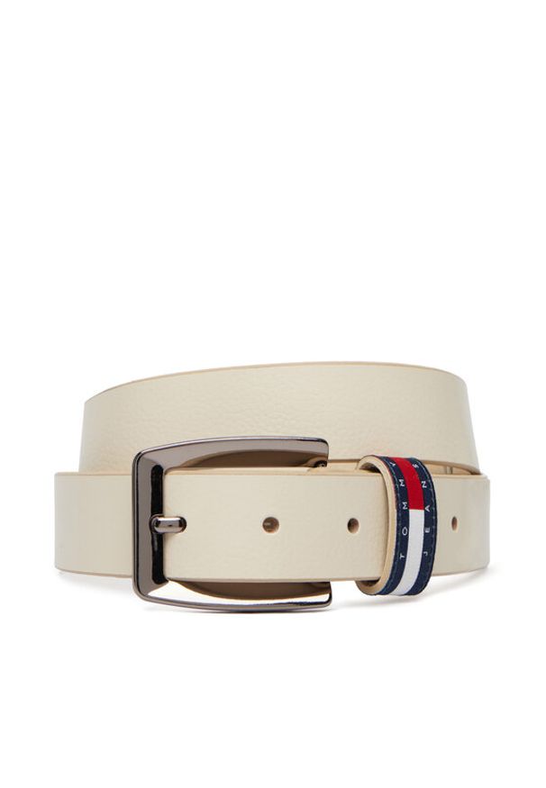 Tommy Jeans Pasek Tjw Bold Flag 3.0 AW0AW18099 Biały. Kolor: biały. Materiał: skóra