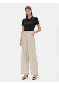 DKNY Spodnie materiałowe P41KTR48 Beżowy Loose Fit. Kolor: beżowy. Materiał: syntetyk #5