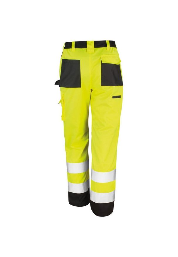 RESULT - Ochronne Spodnie Dla Dorosłych Unisex Hi Viz Cargo. Kolor: żółty