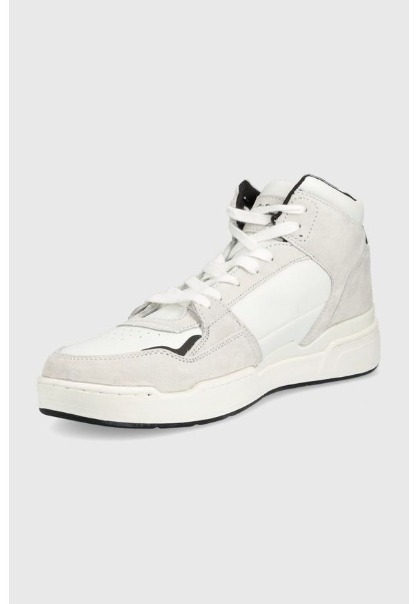 G-Star RAW - G-Star Raw sneakersy attacc mid kolor biały. Nosek buta: okrągły. Zapięcie: sznurówki. Kolor: biały. Obcas: na obcasie. Wysokość obcasa: niski