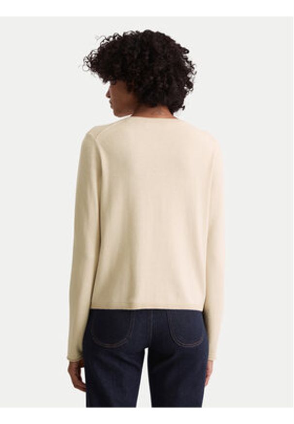 Marc O'Polo Kardigan 509 5118 61085 Beżowy Slim Fit. Typ kołnierza: polo. Kolor: beżowy. Materiał: wiskoza