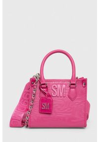 Steve Madden torebka Brolin kolor różowy SM13001094. Kolor: różowy. Wzór: paski #1