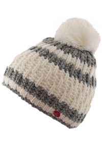 XTASY - Czapka zimowa dla dzieci z Pomponem Jam - Komfort i Styl. Kolor: biały. Materiał: poliester. Sezon: zima. Styl: elegancki
