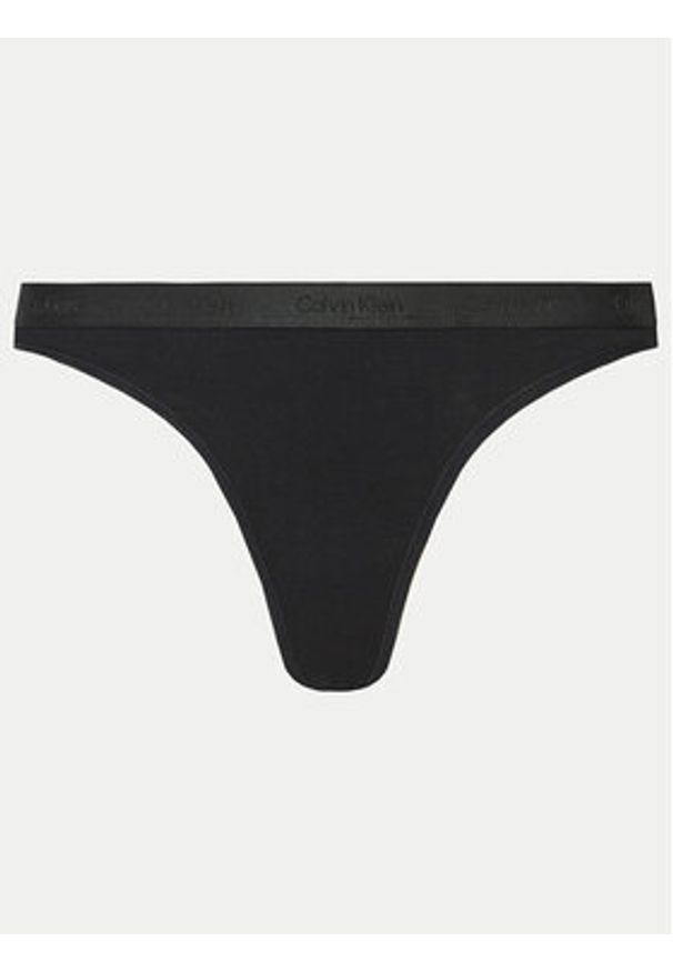 Calvin Klein Underwear Komplet 3 par stringów Thong 3pk 000QD5244E Kolorowy. Materiał: bawełna. Wzór: kolorowy