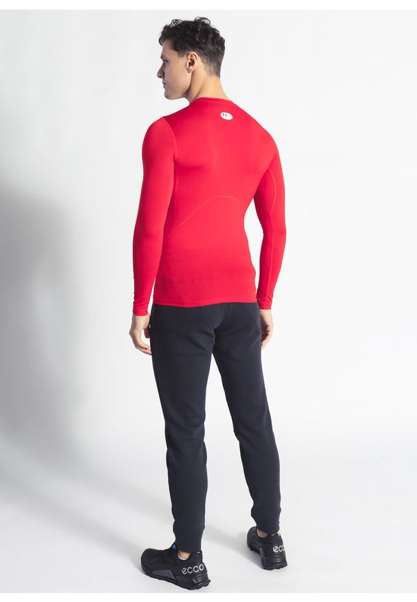 Under Armour - Longsleeve treningowy męski UNDER ARMOUR UA HG ARMOUR COMP LS. Kolor: czerwony. Materiał: tkanina, materiał. Długość rękawa: długi rękaw