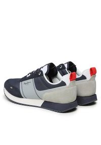 Pepe Jeans Sneakersy Tour Transfer PMS30909 Granatowy. Kolor: niebieski. Materiał: zamsz, skóra #3