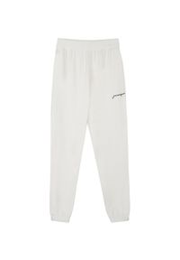 JENESEQUA - Bawełniane spodnie dresowe. Kolor: biały. Materiał: bawełna, dresówka. Wzór: aplikacja