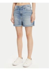 Calvin Klein Jeans Szorty jeansowe J20J225152 Niebieski Mom Fit. Kolor: niebieski. Materiał: bawełna