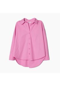 Cropp - Różowa koszula oversize - Różowy. Kolor: różowy
